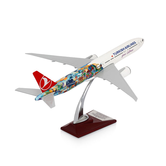 Turkish Airlines Lisenced Boeing 777-300 1/200 Aircraft Model( San Fransisco-Istanbul Livery) - TurkishDefenceStore