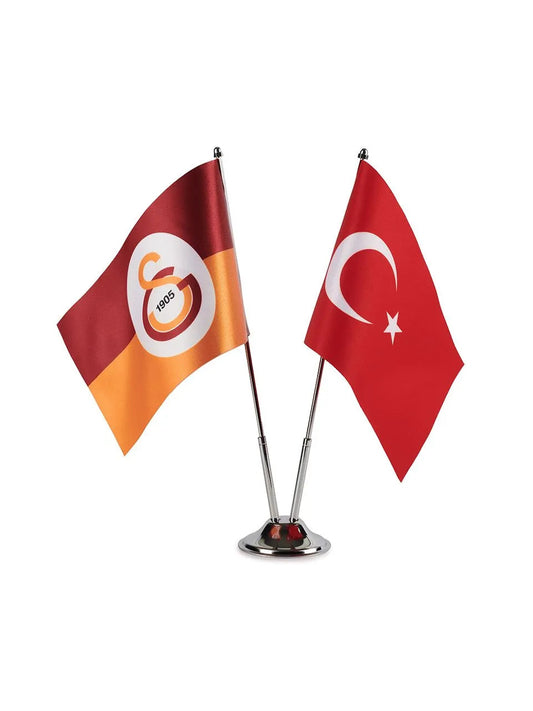 Galatasaray Double Table  with Turkish Flag - TurkishDefenceStore