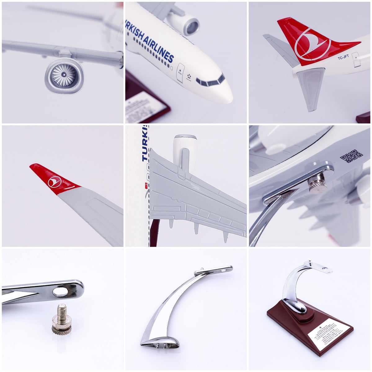 Turkish Airlines Boeing 737-800 1/100 Model - TurkishDefenceStore